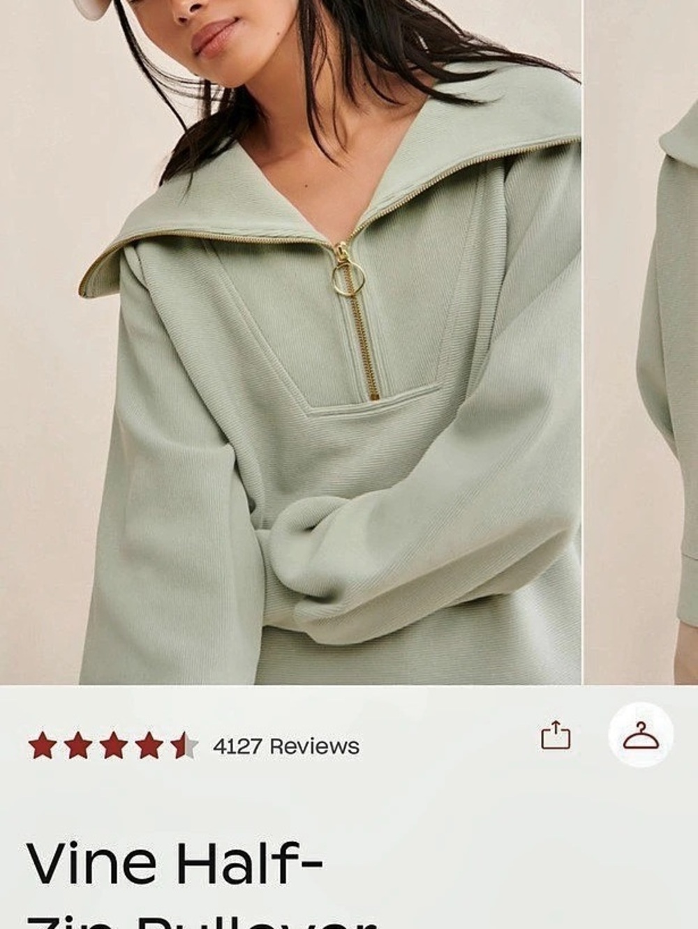 Varley Vine Half-Zip Pullover in Green